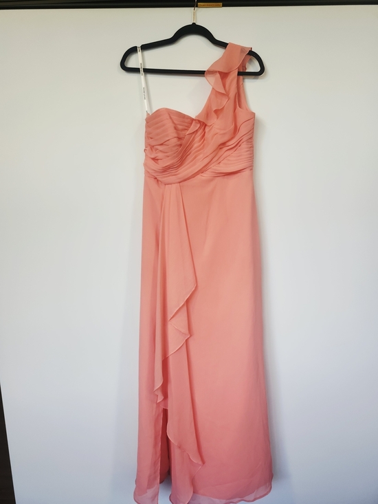 David's Bridal Dresses & Skirts - David's Bridal One-Shoulder Coral Pink Evening Dress Size 10